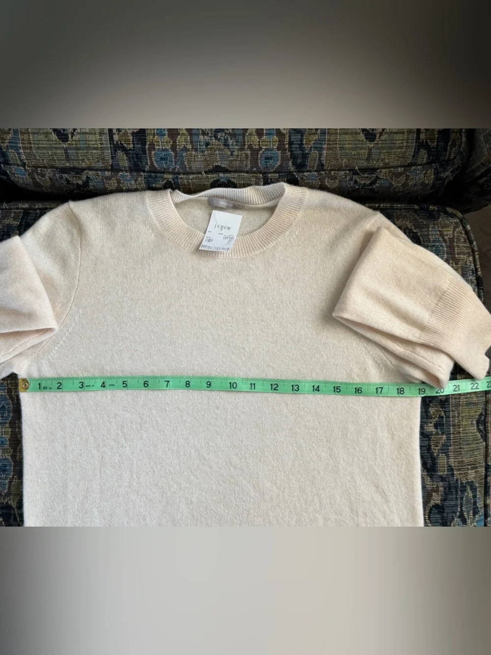 J.Crew 100% Cashmere Crewneck Sweater Ivory Oatmeal Size S NWT BA400